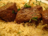 Moroccan Spiced Kebabs with Pistachio Couscous