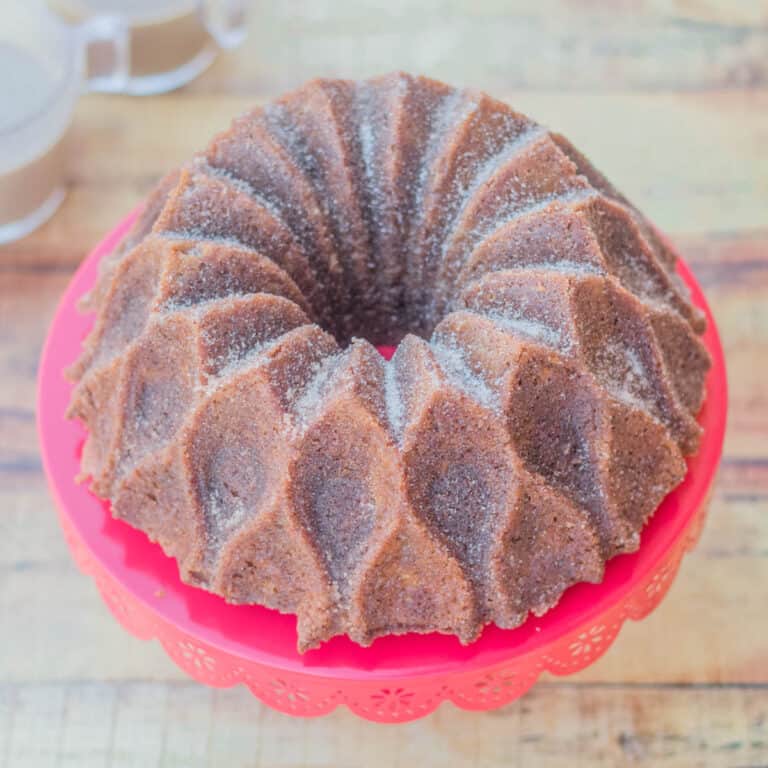 Moist Applesauce Bundt Cake with Spiced Sugar Topping