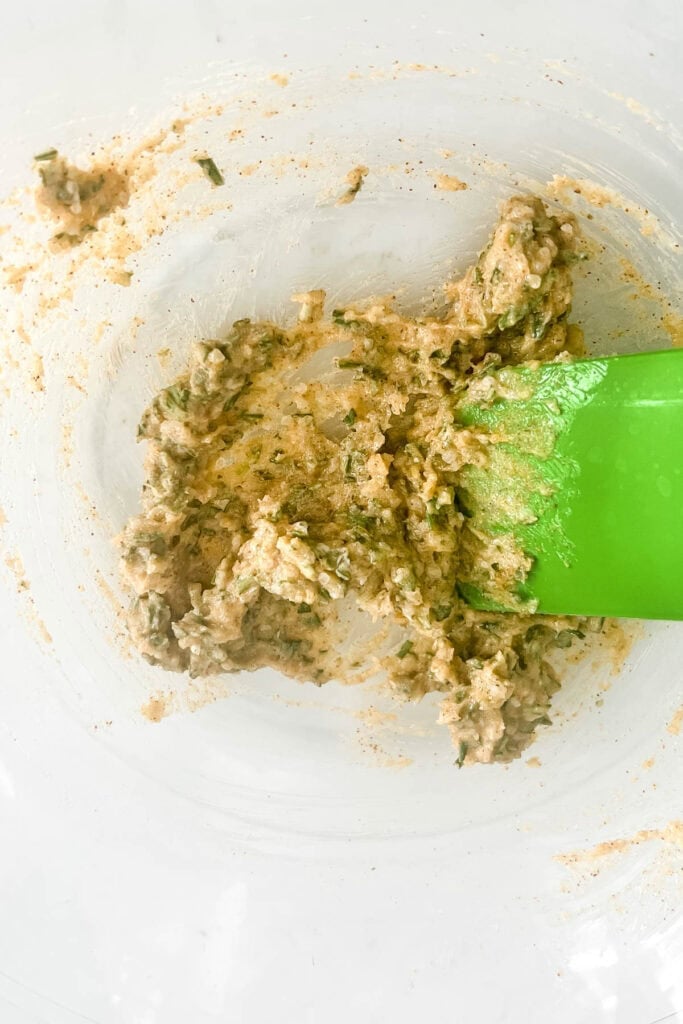 Ingredients mixed to form a paste. 