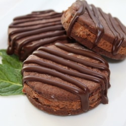 Mint Chocolate Cream-Filled Sandwich Cookies