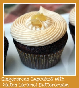 Gingerbread Cupcakes with Salted Caramel Buttercream