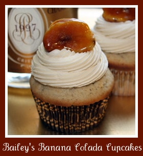 Bailey's Banana Colada Cupcakes