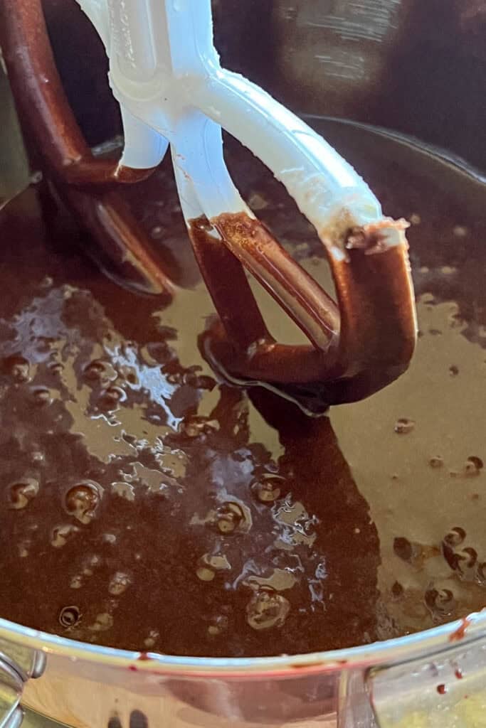 Thickened batter from eggs.