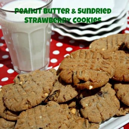 Crunchy Peanut Butter and Strawberry Cookies