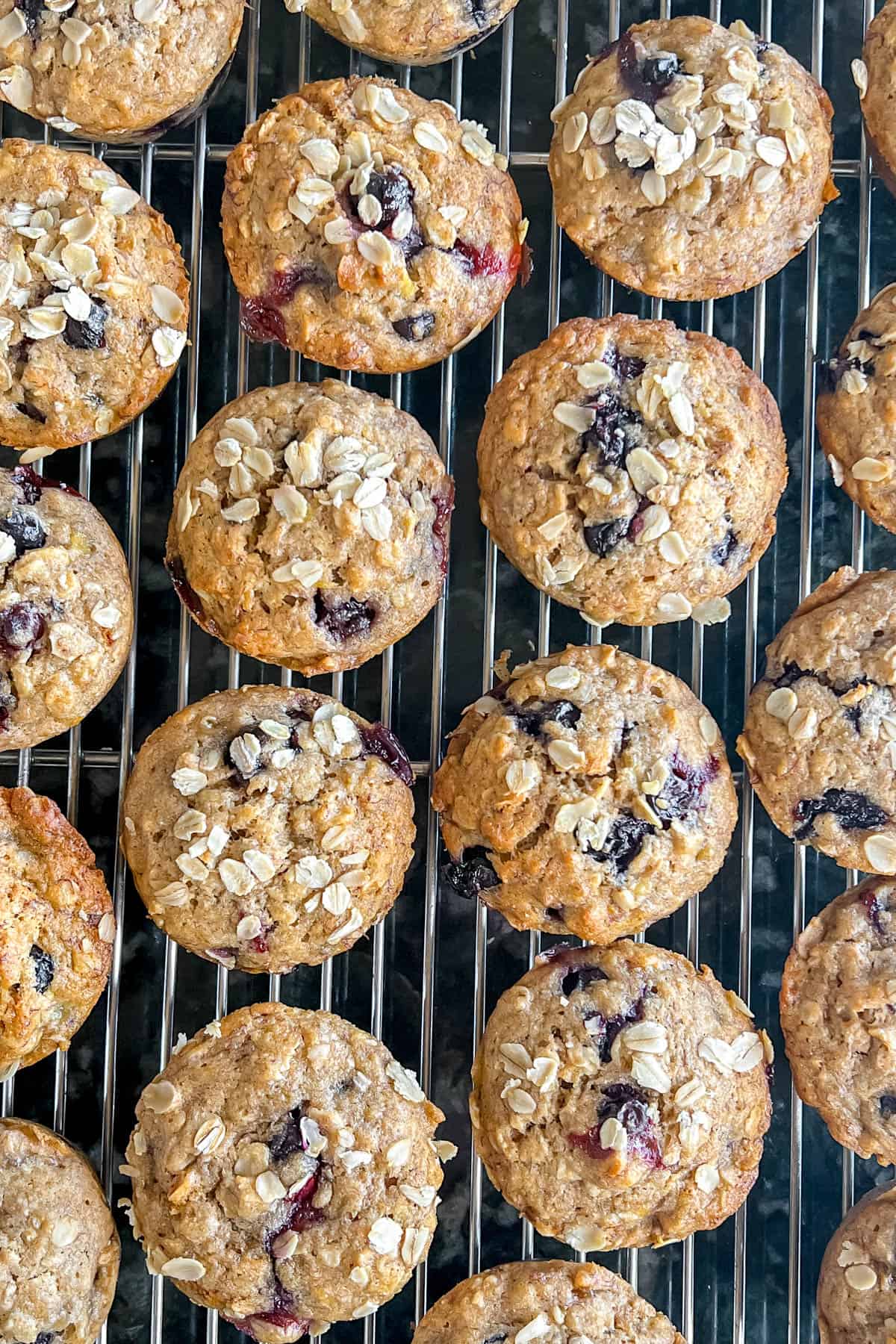 Whole Wheat Blueberry Banana Muffins