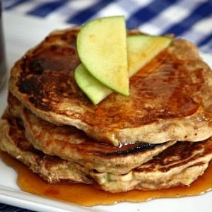 Spiced Apple Pancakes with Cider Syrup