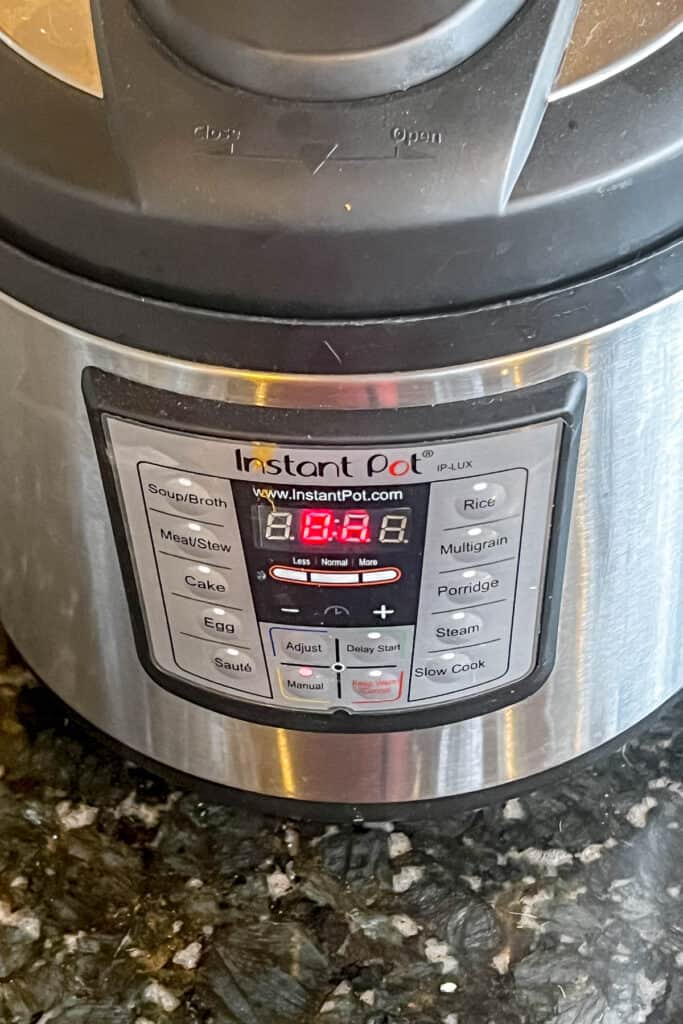 Instant pot switch to manual function. 