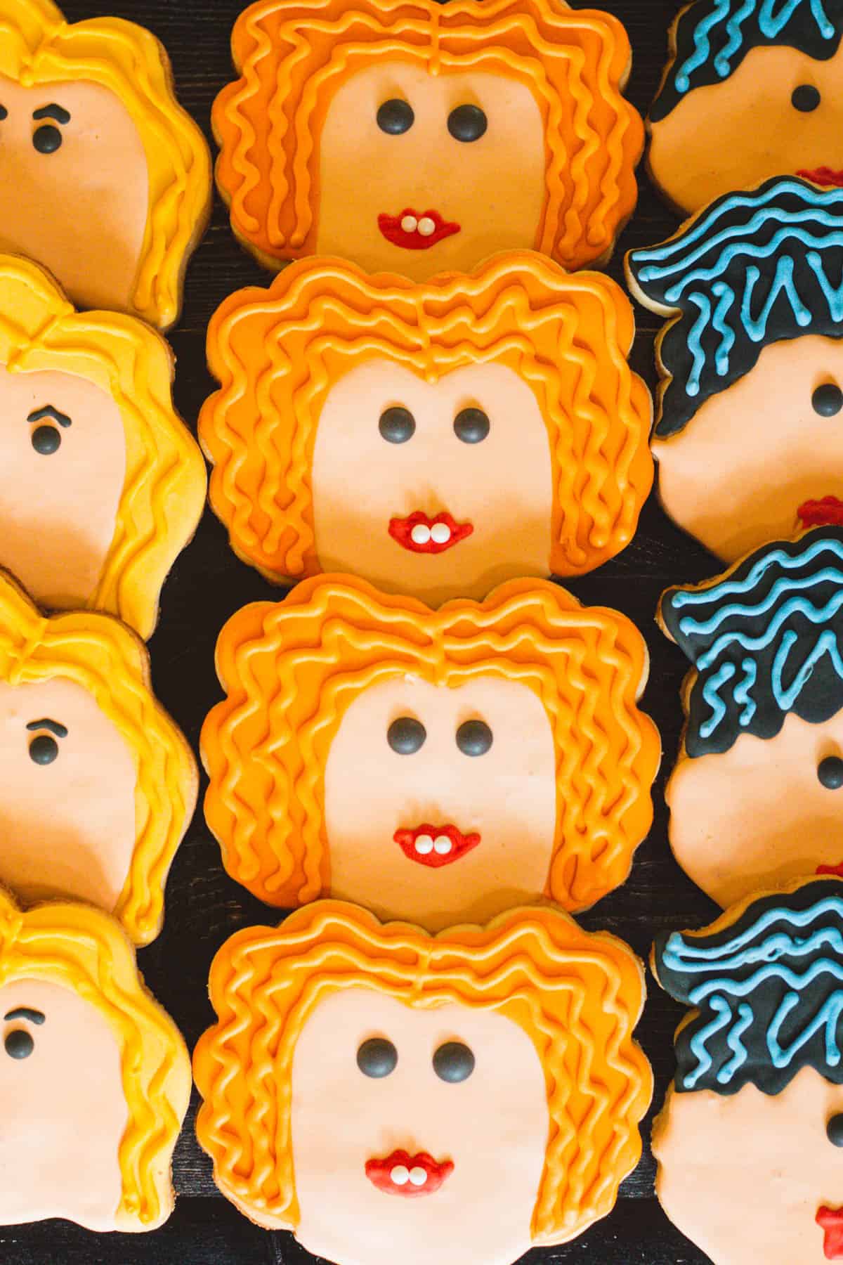 Sanderson Sisters Hocus Pocus Cookies.