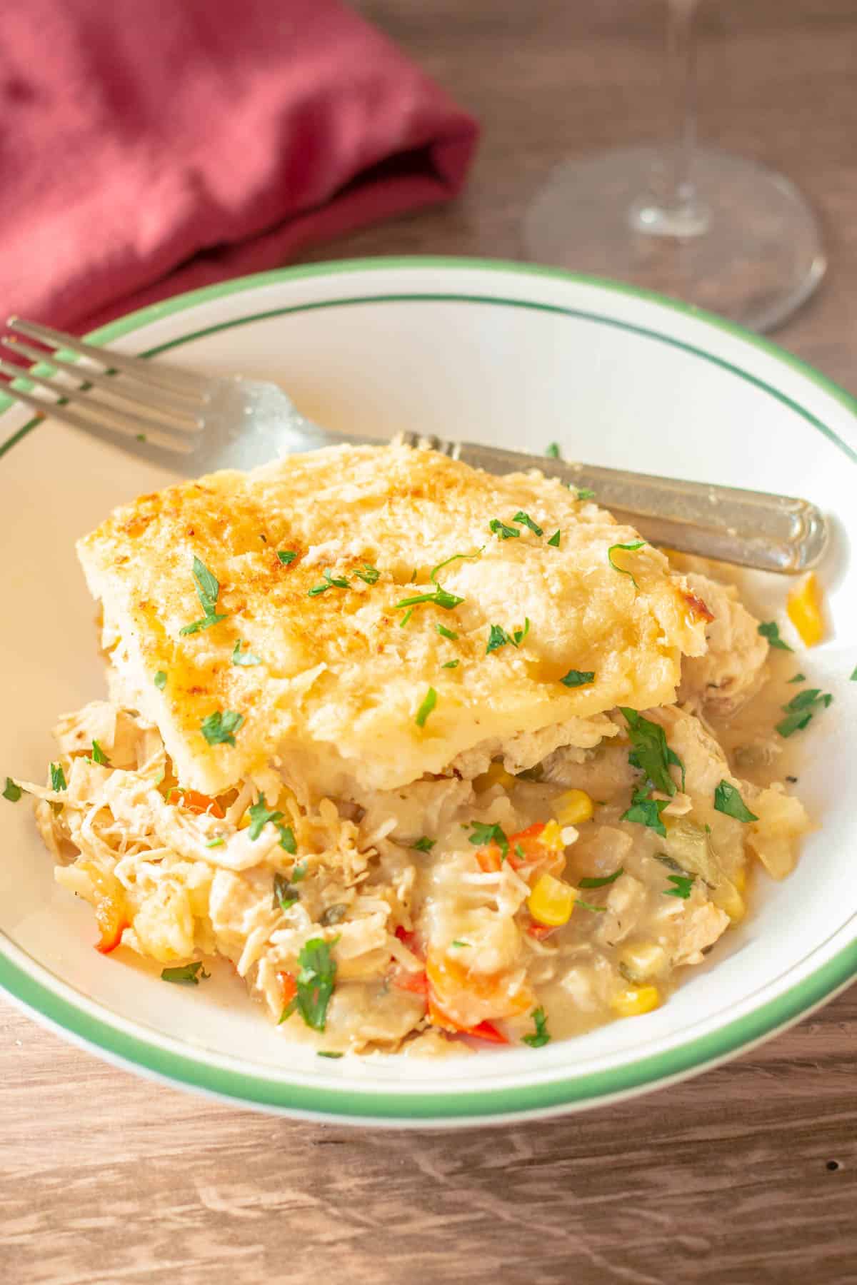 Turkey Shepherd's Pie with Mashed Potato Topping.