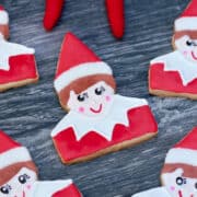 Decorated Elf on the Shelf Cookie.