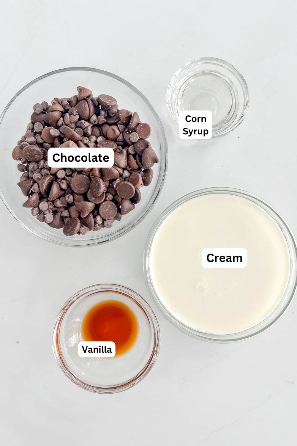 Glaze ingredients. 