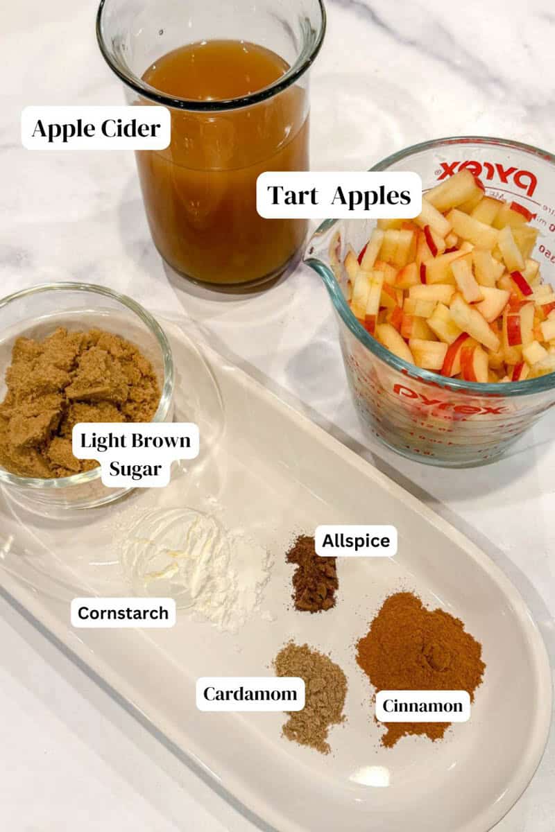 Apple cider puree ingredients.